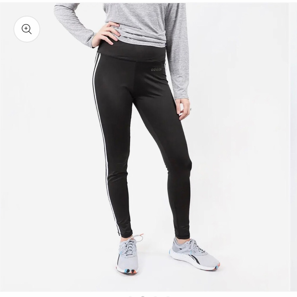 NWT Adidas High Waisted Training Pants-Black and White